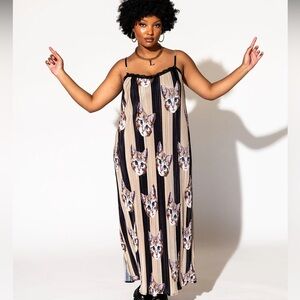 Money Honey Plisse Slip Dress in Pretty Kitty